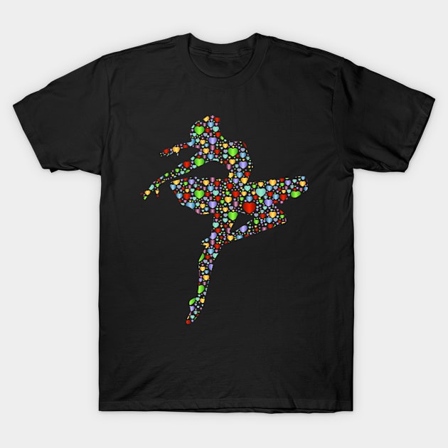 Ballerina Dancing T-Shirt by LetsBeginDesigns